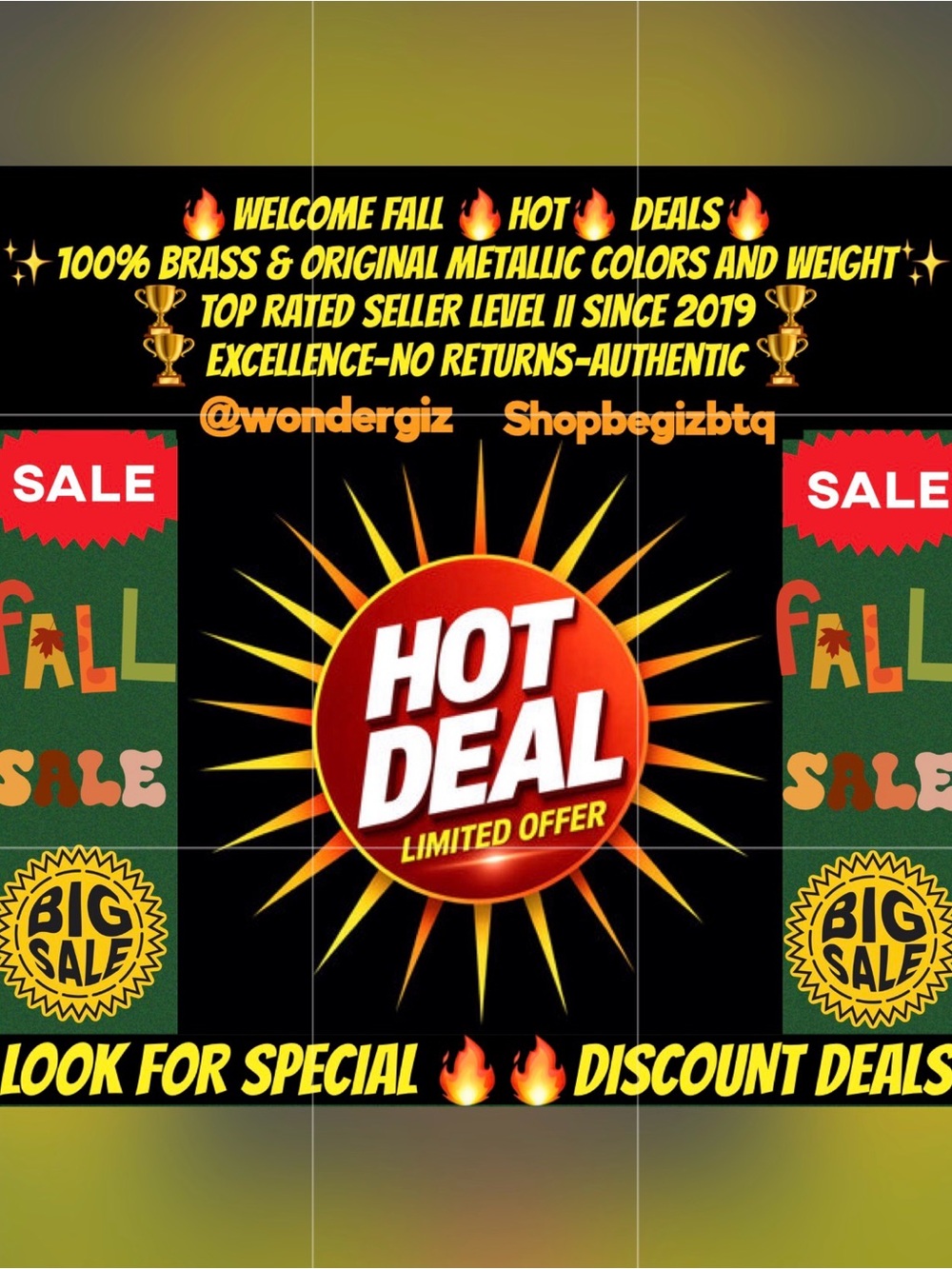 🔥WELCOME FALL 🔥HOT🔥 DEALS🔥 LOOK FOR SPECIAL 🔥🔥DISCOUNT DEALS